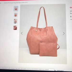 ASOS soft shopper bag with removable clutch